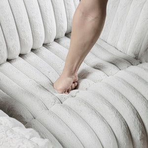 English Elm Luxurious Corduroy Swivel Glider Recliner Chair Gray — Plush Pull-Handle Reclining Comfort, Modern Upholstery B011P396178