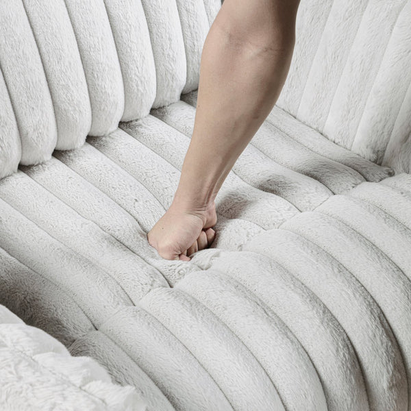 English Elm Luxurious Corduroy Swivel Glider Recliner Chair Gray — Plush Pull-Handle Reclining Comfort, Modern Upholstery B011P396178