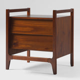 22" Angle-Face 2-Drawer Nightstand Walnut OSWB4CWT Walker Edison