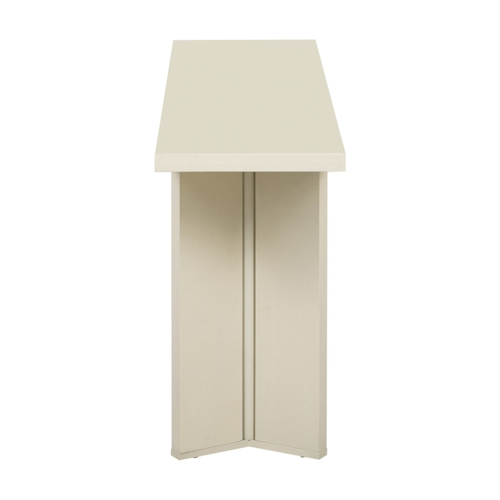 English Elm U_Style Modern Console Table With Pine Veneer & Geometric Legs For Entryway, Living Room & Study N711P289142K-GIGA