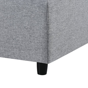 English Elm U_style Six Seat Chenille U Shaped Sectional Modular Sofa with Movable Ottomans Grey WY000474AAE