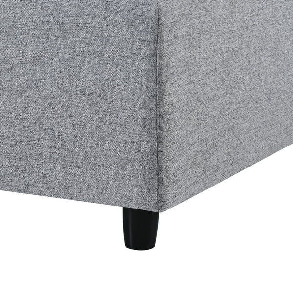 English Elm U_style Six Seat Chenille U Shaped Sectional Modular Sofa with Movable Ottomans Grey WY000474AAE