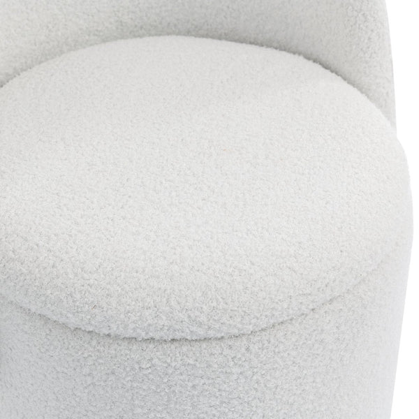 English Elm Stylish Barrel Swivel Accent Chair Upholstered Seat with Storage for Vanity or Dining W3248P424634