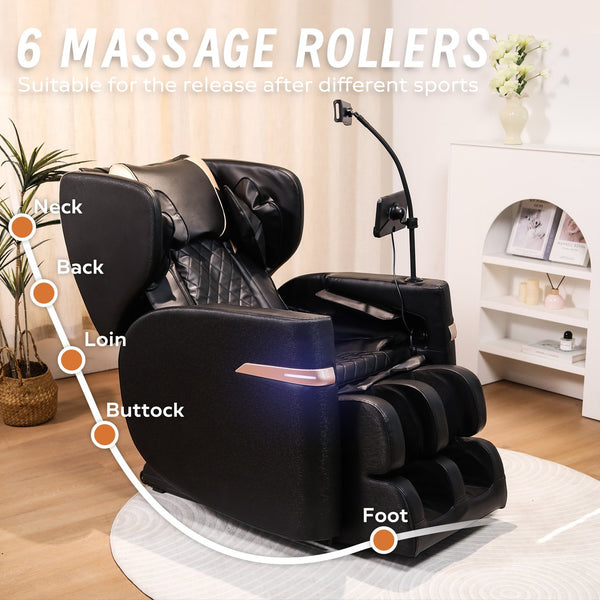 English Elm Massage Chair Recliner For Ultimate Comfort - Zero Gravity With Full Body Air Pressure Relief W1875P300905