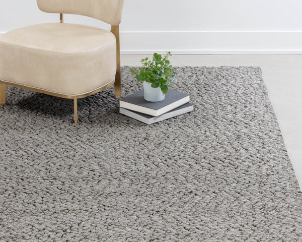 Sunpan UMEA Hand-Woven Rug - Luxurious Contemporary Style with Unique Artisanal Craftsmanship for Any Space Grey 106225