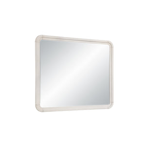 English Elm Malco Large Oak Dresser Mirror with Sleek Rounded Wood Frame, MDF Glass Construction, Modern Elegance B201P391827