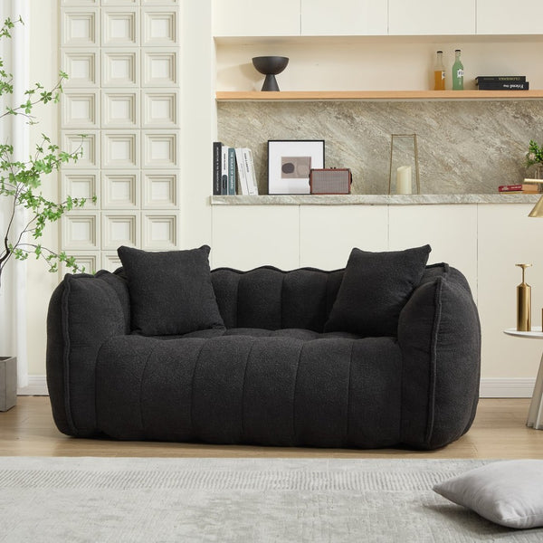 English Elm Soft Beanbag Chair For Two - High-Resilience Foam Comfort, Ideal For Gaming, Reading & Lounging W1996P309526-GIGA