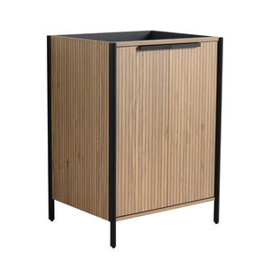 English Elm 24" Freestanding Bathroom Vanity Modern 24in Plywood Cabinet with Soft-Close Hinges, Adjustable Shelf, Scratch & Water-Resistant Finish, KD Packing Excludes Sink W999P251003
