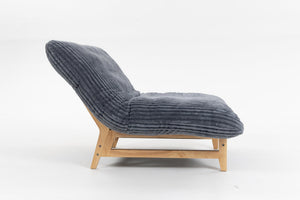 English Elm Bean bean bag chair with plush corduroy cover, ergonomic lumbar support, cloudlike sponge fill comfort DARK GREY W2530P365629