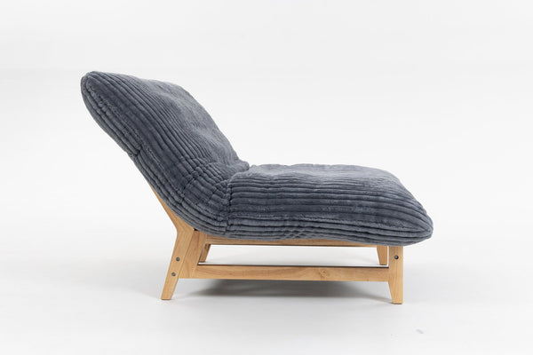 English Elm Bean bean bag chair with plush corduroy cover, ergonomic lumbar support, cloudlike sponge fill comfort DARK GREY W2530P365629