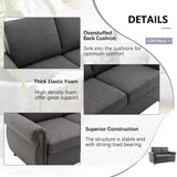 English Elm 57.9" Orisfur Pull Out Sofa Bed Loveseat Sleeper With Twin Size Memory Mattress With Two Usb Ports For Living Room Spaces (Old Sku:Wf305474Aae), Grey