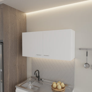 English Elm Wall Cabinet Fairwood White - Compact Engineered Wood Kitchen Storage with 2 Shelves, Easy-Clean Finish B092P250511