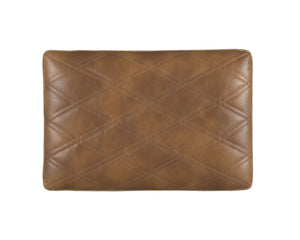 Sunpan Wisconsin Stool - Elegant Mid-Century Design with Antique Brass Base and Double-Stitched Seat Style Tobacco Tan