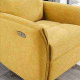 English Elm Ashcroft Furniture - Asheville Dark Yellow Suede Recliner Chair