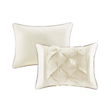 Madison Park Laurel Transitional 7 Piece Tufted Comforter Set MP10-434 Ivory