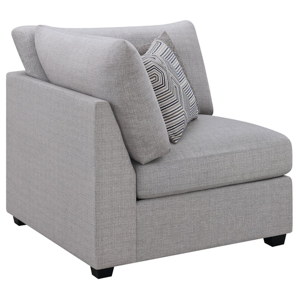 English Elm Austin Grey Cushion Back Corner Chair With Pillows - Stylish, Durable Accent For Modern Living Spaces B062P357794