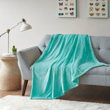 Intelligent Design Microlight Plush Casual Oversized Throw ID50-842 Aqua