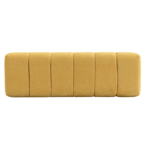 English Elm Christopher Knight Home® - Upholstered Modern Dining Bench with Chenille Fabric, No-Assembly 50" Entryway Seat 300 lb Capacity Yellow N779P271404Y