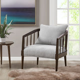 Josefine Modern/Contemporary Spindle Accent Armchair with Removable Back Pillow