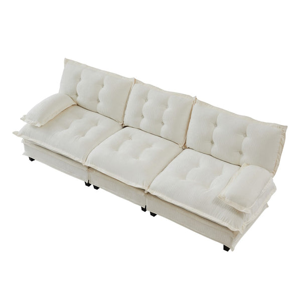 English Elm 107" Modular Cloud Sectional Sofa Deep Seat Chenille Couch for Living Room W714S01677