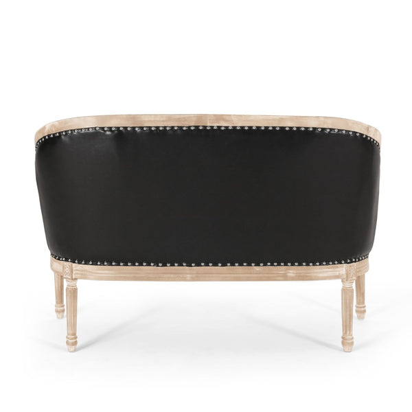 English Elm Chair Chesterfield Loveseat with Tufted Diamond Upholstery Nailhead Trim Birch Frame 60925.00PUMDNT