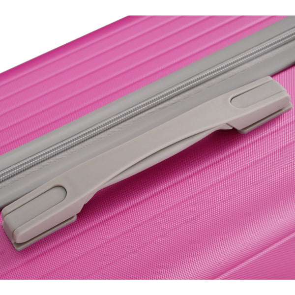 English Elm Luggage 3 Piece Hardshell Abs Set with Spinner Wheels Tsa Lock Travel Ready Pink N730P304620P