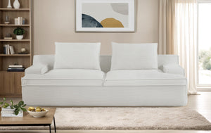 English Elm Nimbus Oversized Full Foam 4-Seater Sofa — 90" Wide Corduroy Comfort, No Assembly, Wide Arms, Ergonomic Ivory B2735P271458