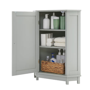 English Elm Grey Triangle Corner Cabinet Mdf Modern Bathroom Storage with Adjustable Shelves Gray N725P333564E