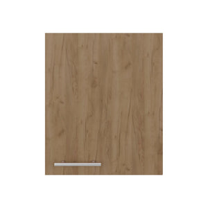 English Elm Natural Wood Finish Wall Mounted Single Door Kitchen Cabinet with Interior Shelves Oak B062P483754