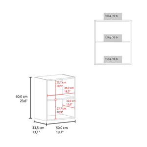 English Elm So- So- Hi Wall Cabinet Melamine One Door White - Compact 2-Shelf Wall-Mounted Kitchen Organizer B128P237140