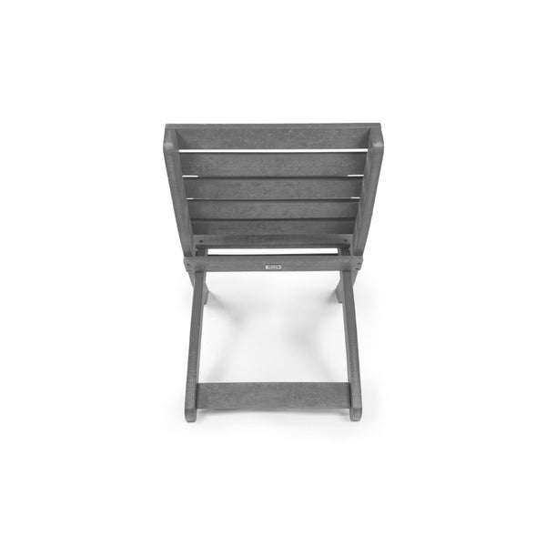 English Elm Grandcourt Recycled Hdpe Outdoor Folding Chair with Marine Grade Hardware for Patio Use Gray B2745P409670