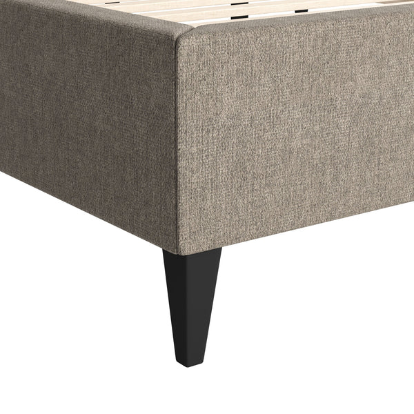 Zuo Modern Dusa Queen Bed In Elegant Green Fabric – Modern Design For A Chic And Sophisticated Bedroom Retreat Brown 100% Polyester,Rubberwood,Mdf,Plywood,Acrylic 110713-zuo-modern