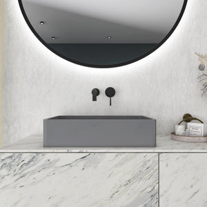 English Elm 19.68'' Rectangular Concrete Vessel Sink Matte Gray Above Counter Vanity Basin W1613P391578