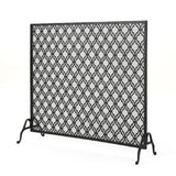 Christopher Knight Home® - Noble House - Ellias Single Panel Black Iron Fire Screen