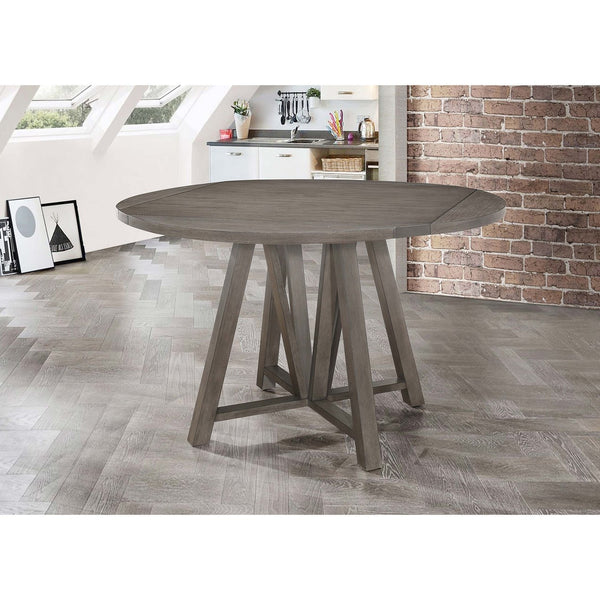 English Elm Grand Grand Prarie Barn Grey Counter Height Table with Transforming Top, Solid Hardwood, Drop Leaves for Flexible Dining and Entertaining B062S00962
