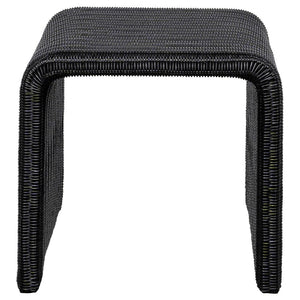 English Elm Gage Woven Rattan and Iron 2 Piece Living Room Table Set with Retro Modern Appeal B062S01438