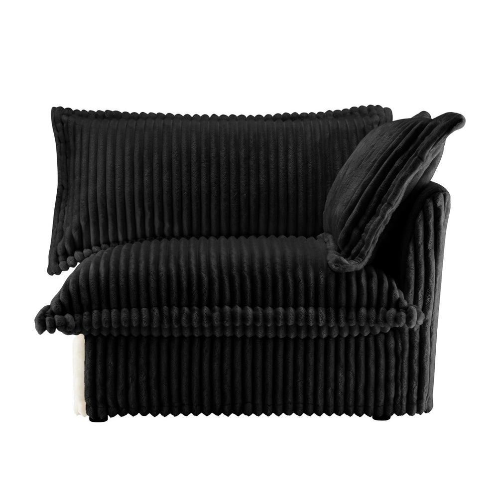 English Elm Koala Corduroy Sectional Sofa Deep Seat High Back Rsf Module for Modern Living Rooms W3041P272945
