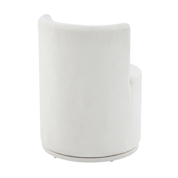 English Elm Christopher Knight Home® - Modern Swivel Upholstered Side Chair In Beige - Stylish, Comfortable, And Space-Saving Design For Any Room N768P331578B