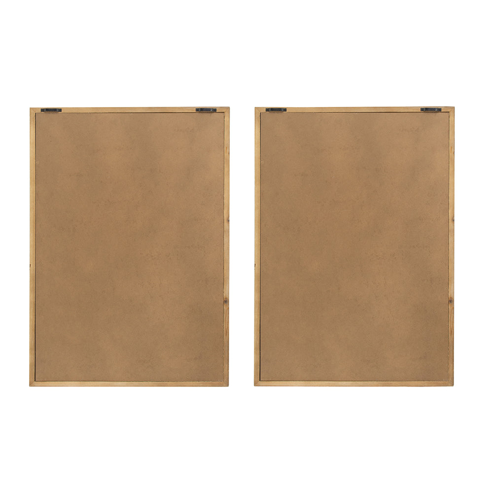 English Elm S/2 Bird Framed Print Set of 2 Multicolored Plumage Art in Light Brown Wood Frames for Home Décor (19.5x27.5) W2078P205301