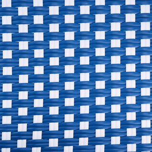 English Elm Outdoor Woven Rattan Bistro Armchairs Set of 2 Aluminum Frame Patio Cafe Seating Blue,White N768P386559W