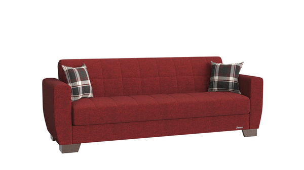 English Elm PrimeNest Zerova Collection Upholstered Convertible Sofabed with Storage and Quick Click-Click Mechanism Burgundy B030P286470