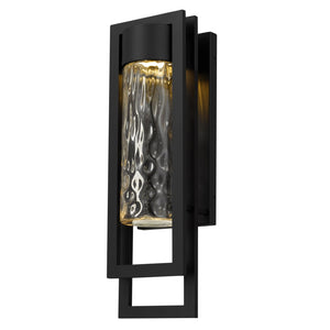 English Elm 15 Inch Hammered Glass Led Wall Sconce Dimmable Bathroom Vanity Hallway Light B370P417690