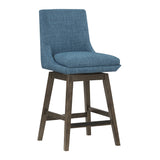 OSP Home Furnishings Allingham 26" Swivel Stool Navy / Grey