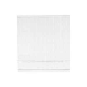 English Elm Basketweave Roman Shade with Thermal Foam Backing for Energy Efficiency, Cordless Easy Operation and Privacy White 11.42 L x 5.38 W x 7.48 H B035129705
