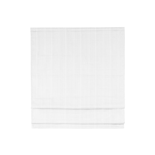 English Elm Basketweave Roman Shade with Thermal Foam Backing for Energy Efficiency, Cordless Easy Operation and Privacy White 11.42 L x 5.38 W x 7.48 H B035129705