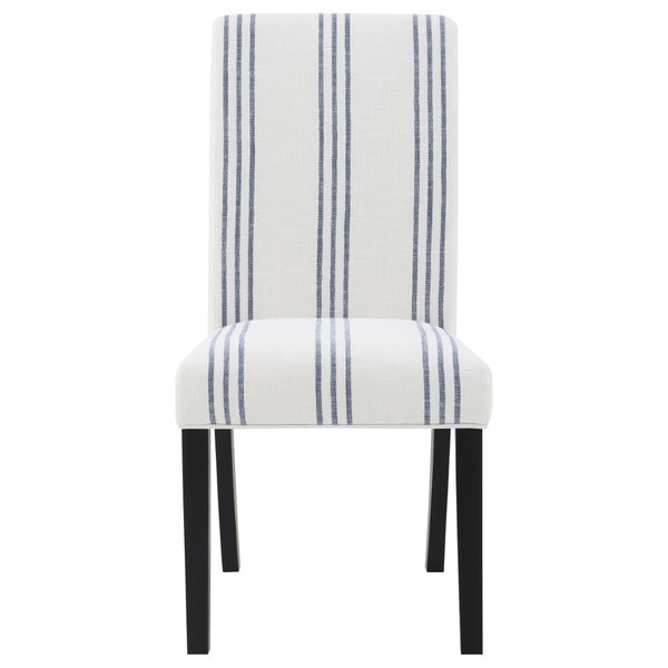 English Elm Evanston Farmhouse X-back Dining Chairs White Hardwood Set with Gray Upholstered Seats B062P441429
