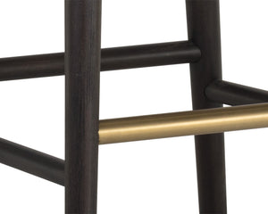 Sunpan Monae Counter Stool – Chic Barrel Back Design with Vintage Influence for Dining and Bar Spaces Bravo Cream / Polo Club Muslin