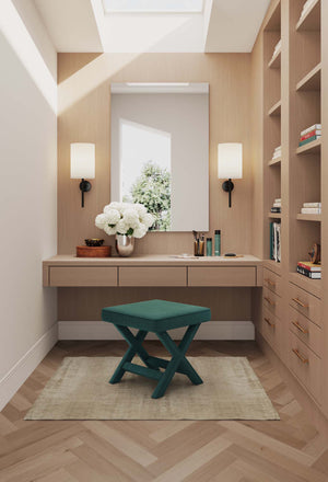 English Elm Abigail Forest Green Velvet Accent Bench – Elegant Upholstered Seating With Chic X-Cross Legs B365P398203