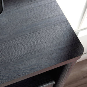 English Elm Chest of Drawers Blue finish – Spacious 4-Drawer Engineered Wood Cabinet with Open Shelf, Durable Design B356P367801