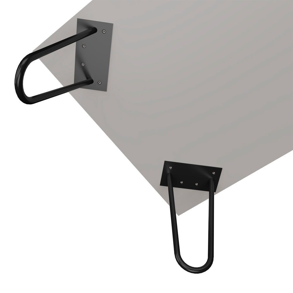 English Elm Coffee Table Marydel Smoke Gray Engineered Wood with Hairpin Legs, Open Shelves & Modern Style B092P238711